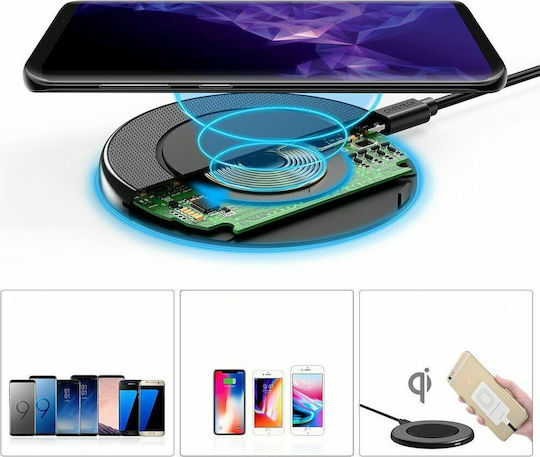 Choetech Încărcător Wireless (Qi Pad) 15W Negruς (T527-F)