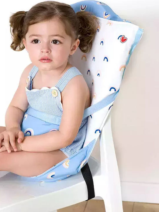 Baby to Love Portable Fabric Booster Seat for Chair Pocket Chair On The Go Rainbow
