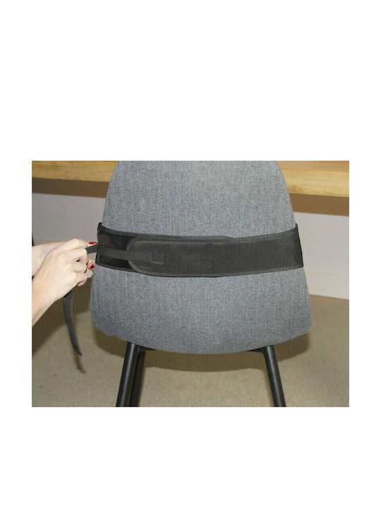 Dooky Portable Fabric Booster Seat for Chair Travel Black Grey Melange