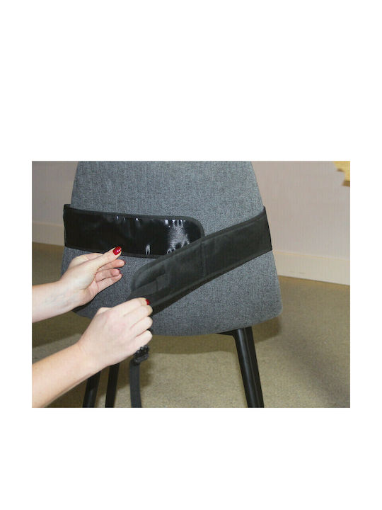 Dooky Portable Fabric Booster Seat for Chair Travel Black Grey Melange