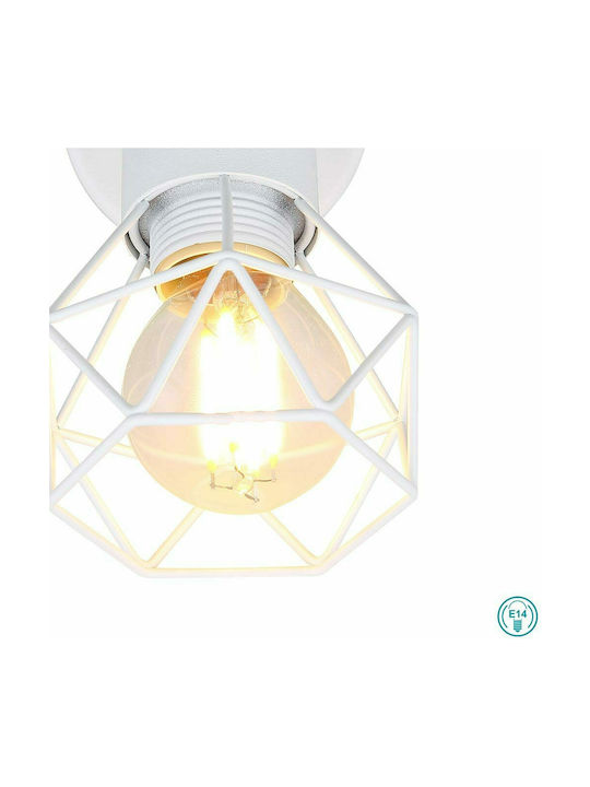 Globo Lighting Xara I Modern Lamp Wall with Socket E14 White 13x12.5cm