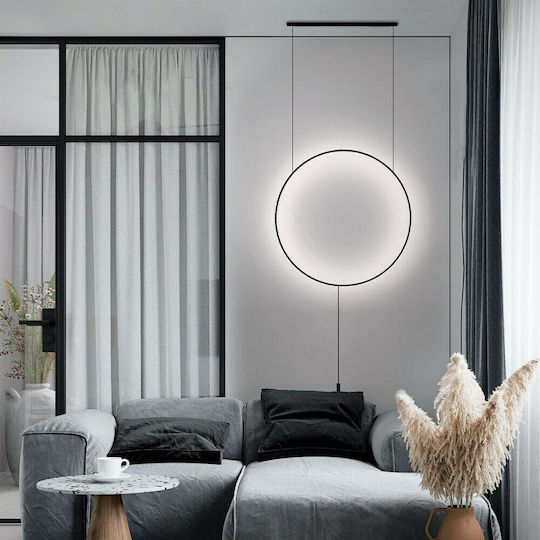 Viokef Shadow Modern Lamp Wall Socket with Integrated LED and Warm White Light Black 62x13x13cm