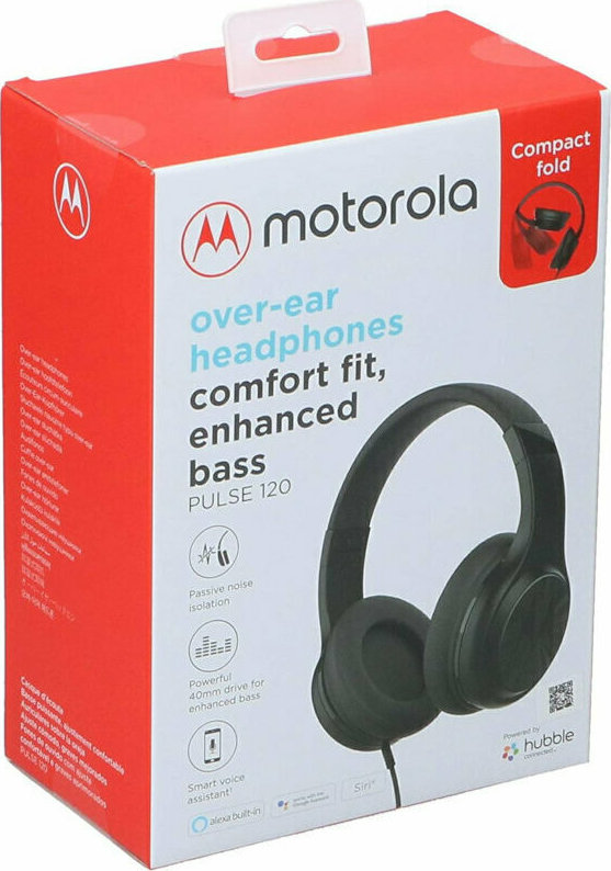 Motorola Pulse 120 Ενσύρματα Over Ear Ακουστικά Μαύρα | Skroutz.gr