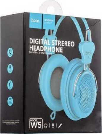 Hoco W5 Cu fir Over Ear Căști cu Radio Albastru deschis