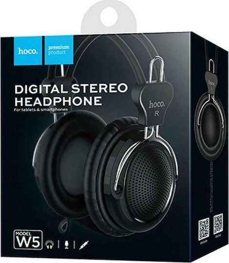 Hoco W5 Ενσύρματα Over Ear Ακουστικά Μαύρα