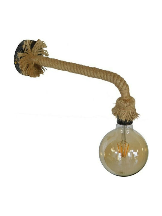 GloboStar Cenadel Vintage Leuchte Wand mit Fassung E27 Braun 10x15cm