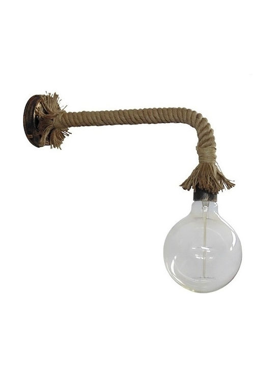 GloboStar Cenadel Vintage Leuchte Wand mit Fassung E27 Braun 10x15cm