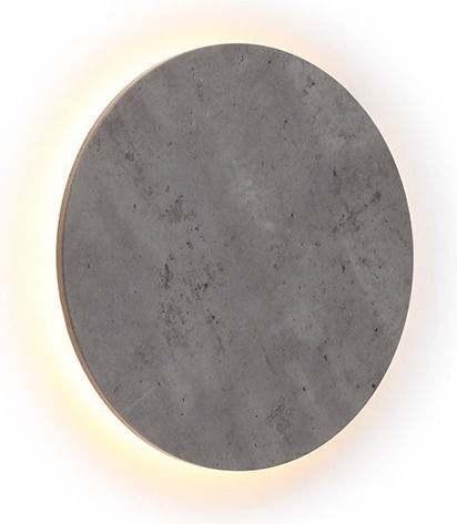 Aca Eclipse Μοντέρνο Φωτιστικό Τοίχου με Ενσωματωμένο LED και Θερμό Λευκό Φως Γκρι 14εκ.