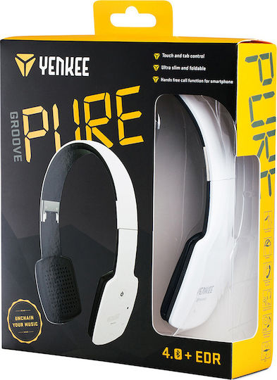 Yenkee YHP 15BT Безжични / Жични On Ear Слушалки с 10 часа Работа Бял