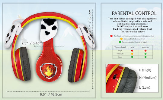 eKids PW-140MA Wired On Ear Headphones Muticolot