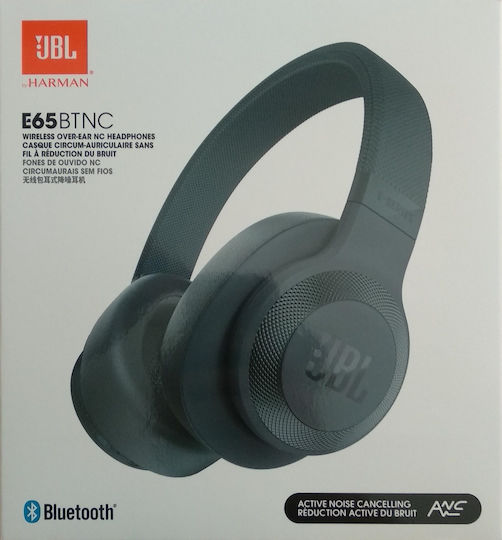 JBL E65BTNC Wireless / Wired Over Ear Headphones with 24 hours of Operation Blue
