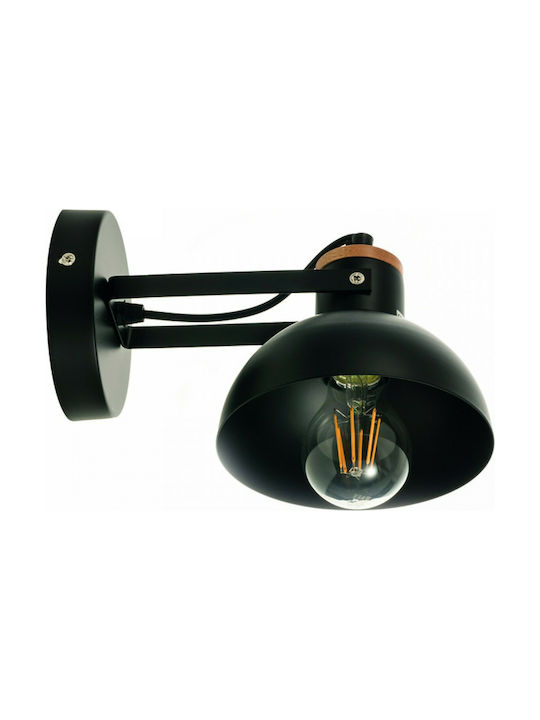 Inlight 43379 Vintage Lamp Wall with Socket E27 Black