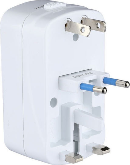 V-TAC Steckdosenadapter von Universal zu Universal mit 2 USB-Steckdosen