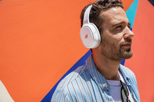 iFrogz Airtime Vibe Bluetooth Wireless Over Ear Headphones with 30 hours of Operation Gray / White