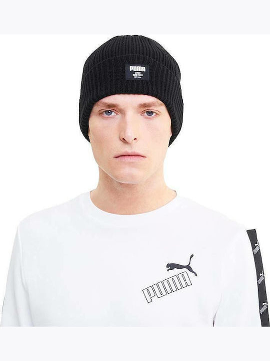 Ribbed Classic Beanie Männer Beanie mit Rippstrick in Schwarz Farbe