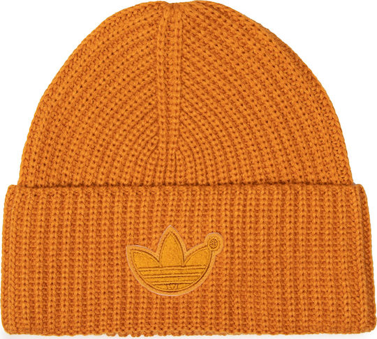 Hero Adidas Blue Version Beanie Orange Beanie Unisex Σκούφος με Rib Πλέξη Focus Orange