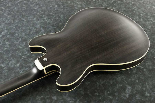 Ibanez AS53 Електрическа Китара ES с HH Конфигурация на Пикапите Transparent Black Flat