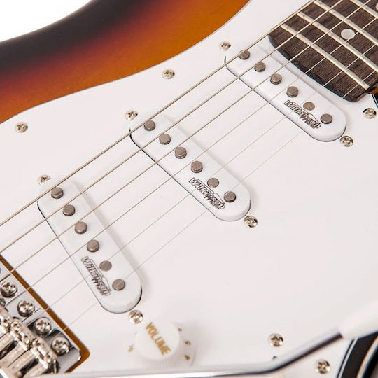 Vintage V6 ReIssued Chitară Electrică Stratocaster cu SSS Configurație Doze Sunset Sunburst