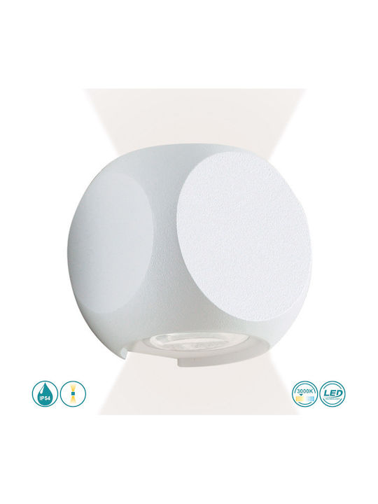 Viokef Ballito Modern Wall Lamp with Integrated LED and Warm White Light White Width 9.50cm