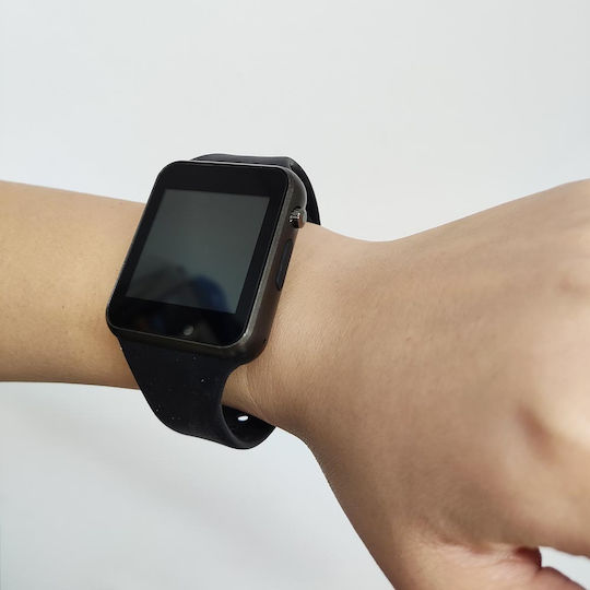 Andowl A4 Smartwatch με SIM και Παλμογράφο (Μαύρο)