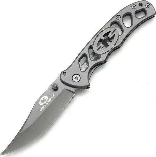 AlpinPro Alligator Pocket Knife Gray