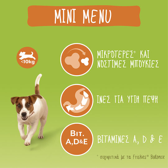 Friskies Friskies Mini Menu 1.5kg Dry Food for Adult Small Breed Dogs with Vegetables and Calf