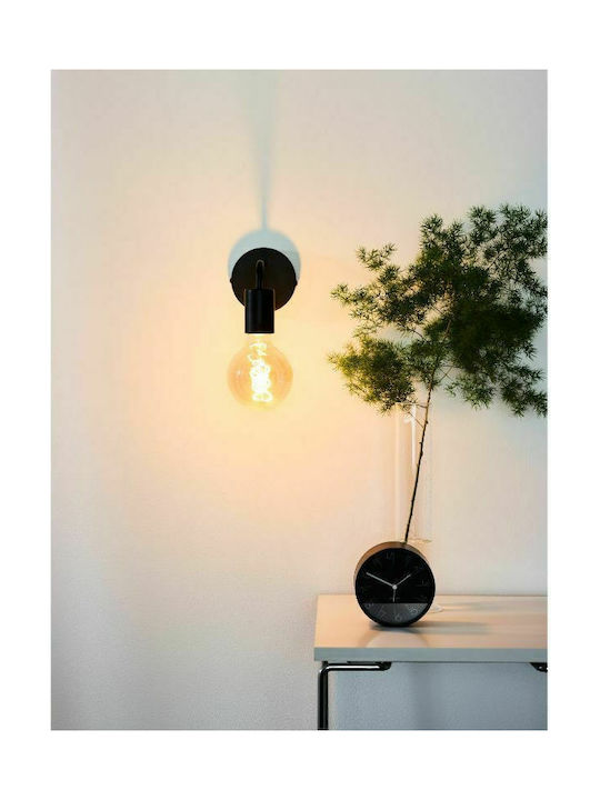Lucide Lightning Vintage Lamp Wall with Socket E27 Black