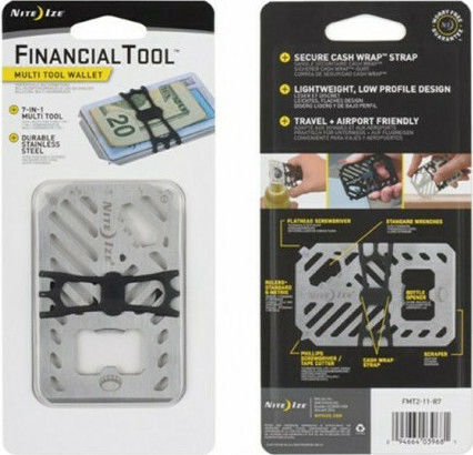 Niteize Financial tool Κάρτα Πολυεργαλείο Γκρι σε Θήκη