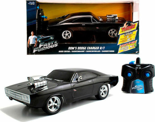Jada Toys Fast & Furious RC Dodge Charger 1970 Τηλεκατευθυνόμενο Αυτοκίνητο Μαύρο