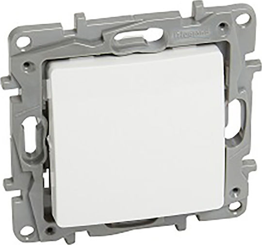 Legrand Niloe Front Plate Wall Push Staircase Button without Frame Μονό White 764507