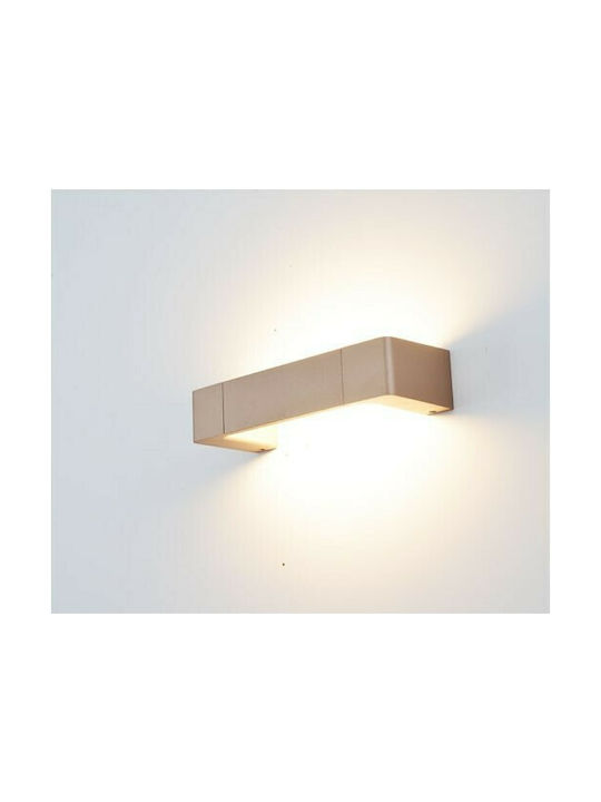 Aca Modern Lamp Wall with Integrated LED and Warm White Light Gold 30x10.5x6.4cm