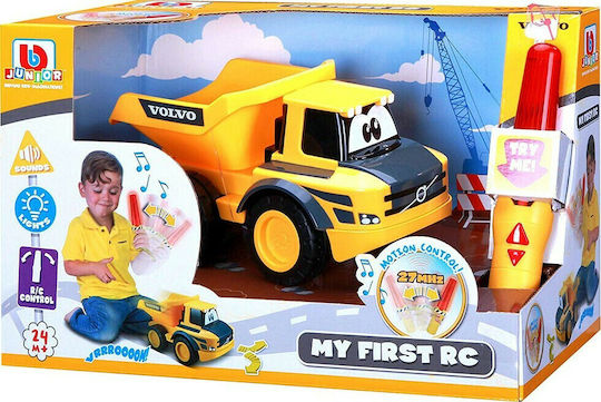 Bburago BB Junior My First RC Volvo Dump Truck Τηλεκατευθυνόμενο Δομικό Όχημα Κίτρινο