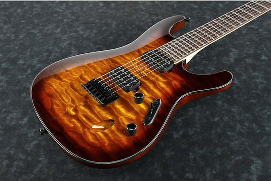 Ibanez S621QM-DEB Electric Guitar Stratocaster with HH Pickup Configuration Dragon Eye Burst