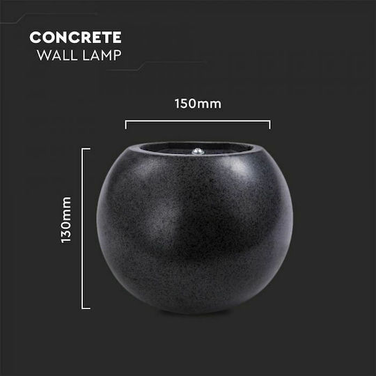 V-TAC Klassisch Leuchte Wand mit Fassung G9 Gray 15x13x13cm