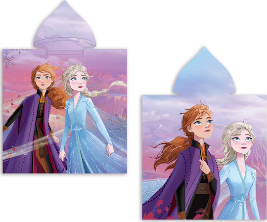 Dimcol Kids Beach Poncho Frozen Pink 100 x 50cm