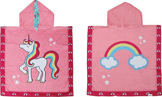 Flapjackkids Unicorn/Tropical Kids Beach Poncho Unicorns Reversible 61 x 61cm