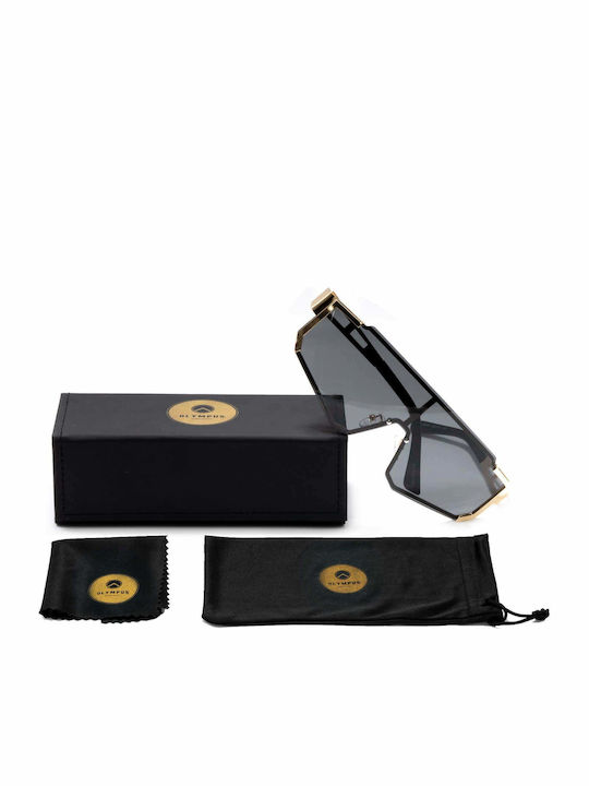 Olympus Sunglasses Xerxes Unisex Γυαλιά Ηλίου με Μεταλλικό Σκελετό Gold / Black 01-089
