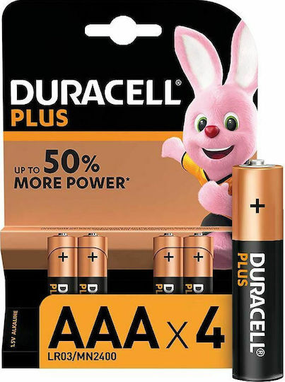 Duracell Plus Power Αλκαλικές Μπαταρίες AAA 1.5V 4τμχ