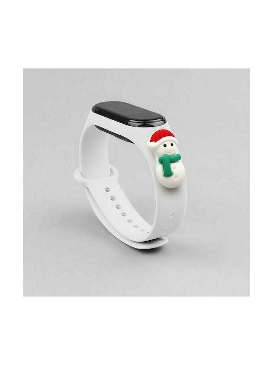 Hurtel Christmas Holidays Λουράκι Σιλικόνης White Snowman 1 (Mi Smart Band 5/Mi Smart Band 6)