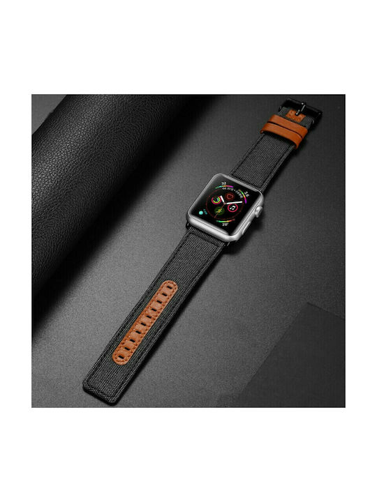 Dux Ducis Canvas Strap Strap Fabric Black (Apple Watch 38/40/41/42mm)