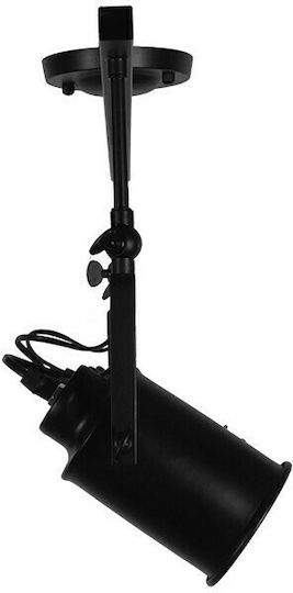 GloboStar Industrial Hollywood Dreifach Spot mit Fassung E27 in Schwarz Farbe