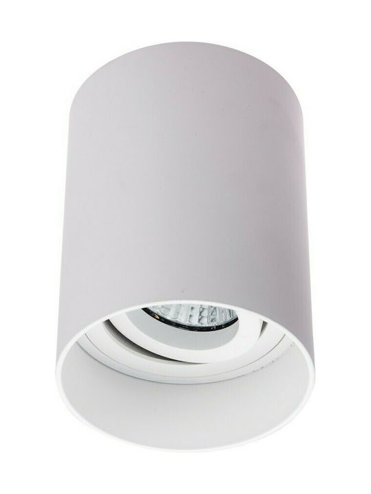 VK Lighting Μονό Σποτ με Ντουί GU10 σε Λευκό Χρώμα