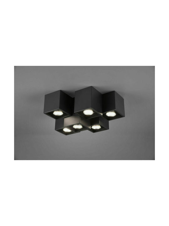 Trio Lighting Fernando Spot with 6 Lights and with Socket GU10 in Black Color