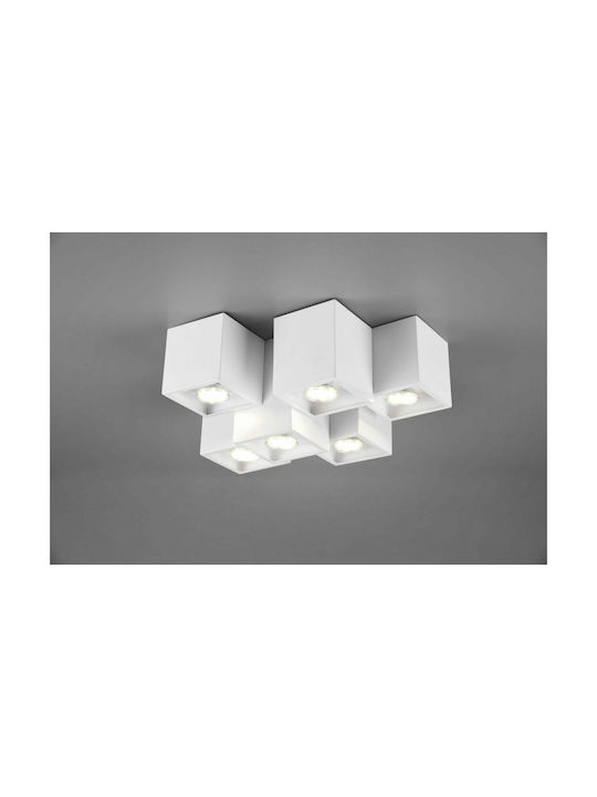Trio Lighting Fernando Spot cu 6 Lumini și cu Soclu GU10 în Culoare Alb