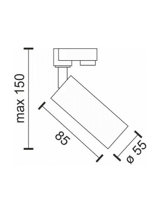 Spot Light Μονό Σποτ με Ντουί GU10 σε Λευκό Χρώμα