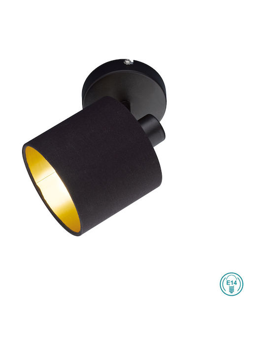 Trio Lighting Tommy Single Spot with Socket E14 in Black Color