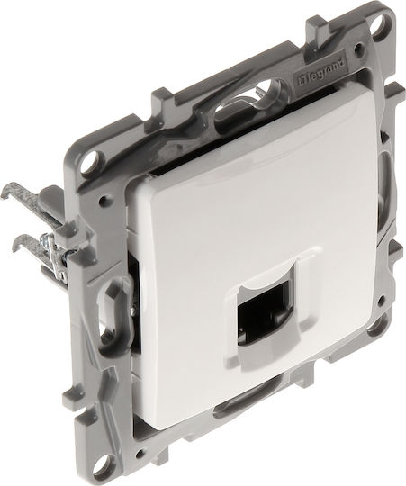 Legrand Niloe Front Single Network Socket RJ45 Cat6 White 764573
