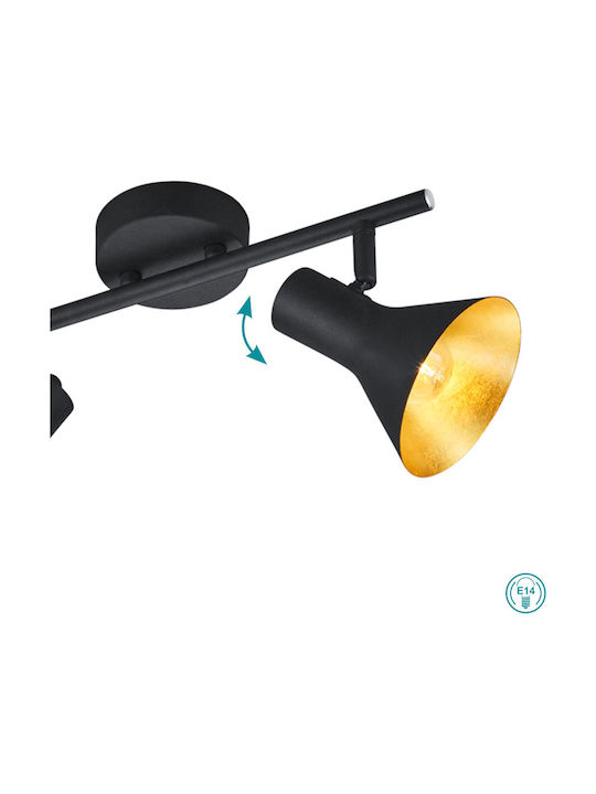 Trio Lighting Nina Doppel Spot mit Fassung E14 in Schwarz Farbe