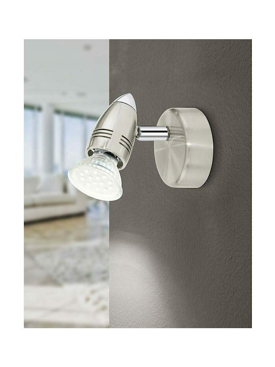 Eglo Magnum Single Spot with Socket GU10 in Silver Color