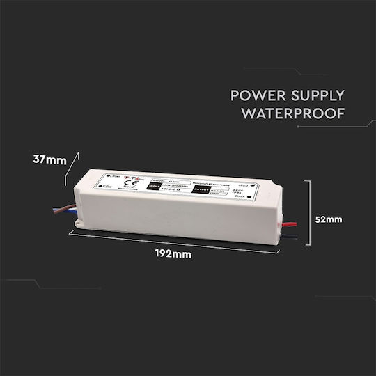 V-TAC Dimmable Τροφοδοτικό LED Στεγανό IP65 Ισχύος 100W με Τάση Εξόδου 24V